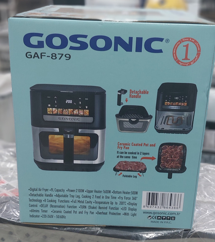 سرخکن بدون روغن گوسونیک مدل GAF-879 ظرفیت ۹ لیتر